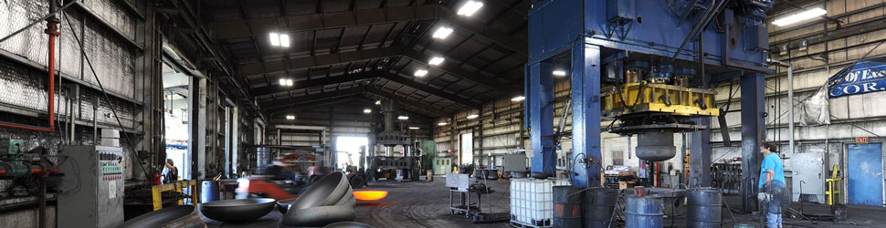 steel manufacturing facility with LED lighting installed