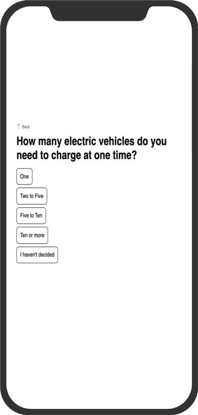 sample EV charging survey on a smart phone